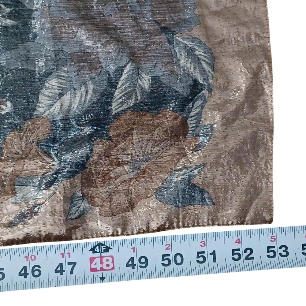Webb‎ & Co Italy Women Metallic Floral Scarf Bronze Silver Blue Evening Wrap 53" - Picture 5 of 16